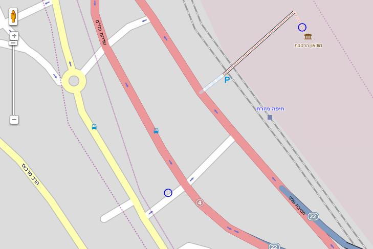 מפת דרכי הגעה למוזיאון רכבת ישראל בחיפה מפת דרכי הגעה למוזיאון רכבת ישראל בחיפה
