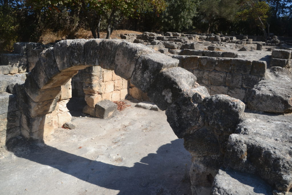 שרידי בית הכנסת העתיק בבית שערים - צילום: אפי אליאן