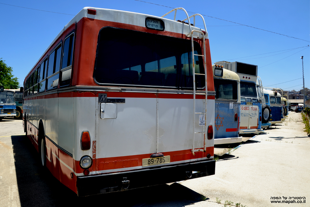 החלק האחורי של חניון האוטובוסים במוזיאון אגד - צילום: אפי אליאן