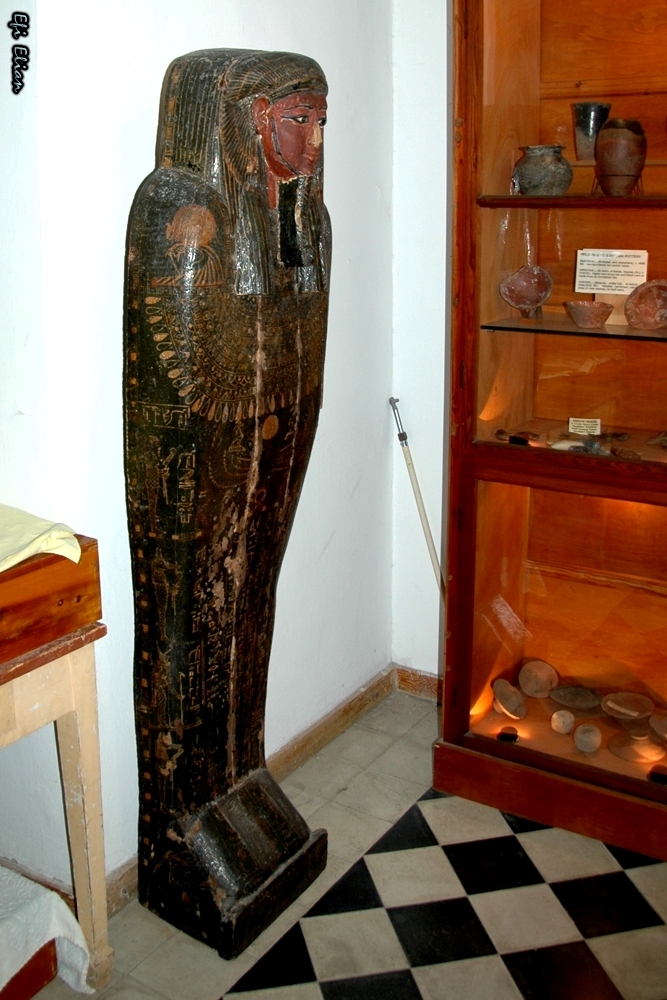 כיסוי ארון הקבורה של המומיה "אלכס" במכון האפיפיורי למחקר - צילום: אפי אליאן