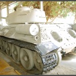 טנק שלל מדגם T34 במוזיאון בתי האוסף של צה"ל
