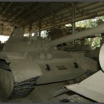 טנק שלל מדגם T34 במוזיאון בתי האוסף של צה"ל