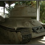 טנק שלל מדגם T34 במוזיאון בתי האוסף של צה"ל