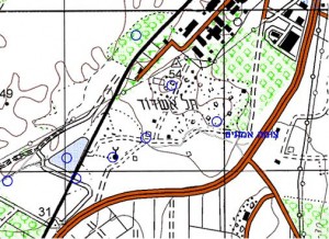 מפת הגעה לתל איסדוד - צומת אמונים - תצלום מסך: אתר עמוד ענן