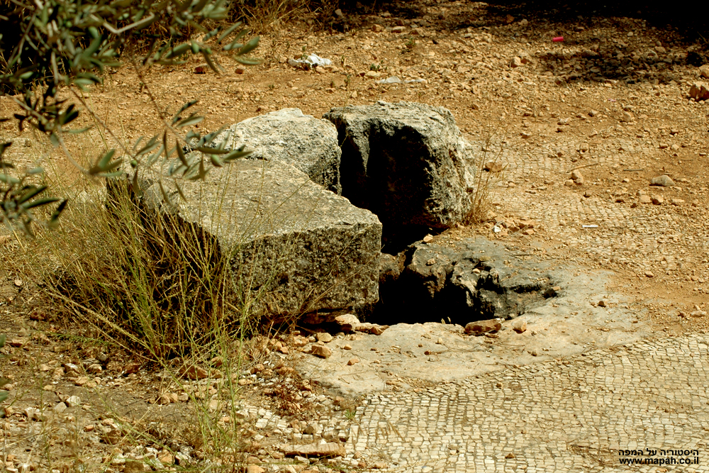 גת ופסיפס שנמצאו בסמוך לשרידי הכנסייה העתיקה