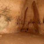 מערת פעמון עם סימני חדירת המים בגן הלאומי בית גוברין