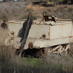 שריונית קלה באתר שחזור קרבות תש"ח ביד מרדכי