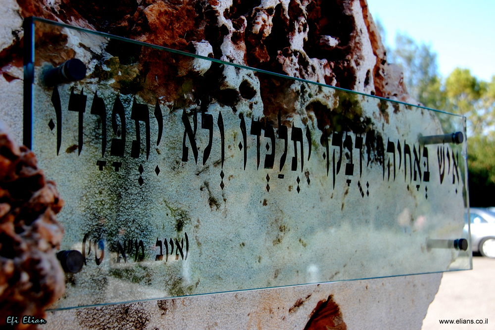 לוח זכרון באתר אסון המסוקים בקיבוץ דפנה