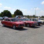 שורת המכוניות בעת מפגש מועדון החמש ביד מרדכי