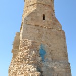 צידה המערבי של המינרה בתל יבנה