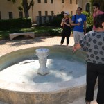 מזרקת המים המקורית של מקוה ישראל ששופצה לאחרונה