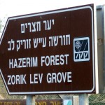 שילוט ההכונה ליער חצרים ע"ש זוריק לב