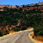 מבט כולל על מבצר נמרוד מכביש הגישה אל הגן הלאומי - צילום: אפי אליאן