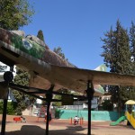 המטוס בגן הבנים לזכרו של טייס חיל האויר - סגן חיים הולצמן - צילום: אפי אליאן