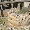 שרידי הכבשן במפעל הגופרית ביער בארי - צילום: אפי אליאן