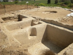 שרידי הגת שנמצאו ליד חמי יואב - צילום: סער גנור, באדיבות רשות העתיקות
