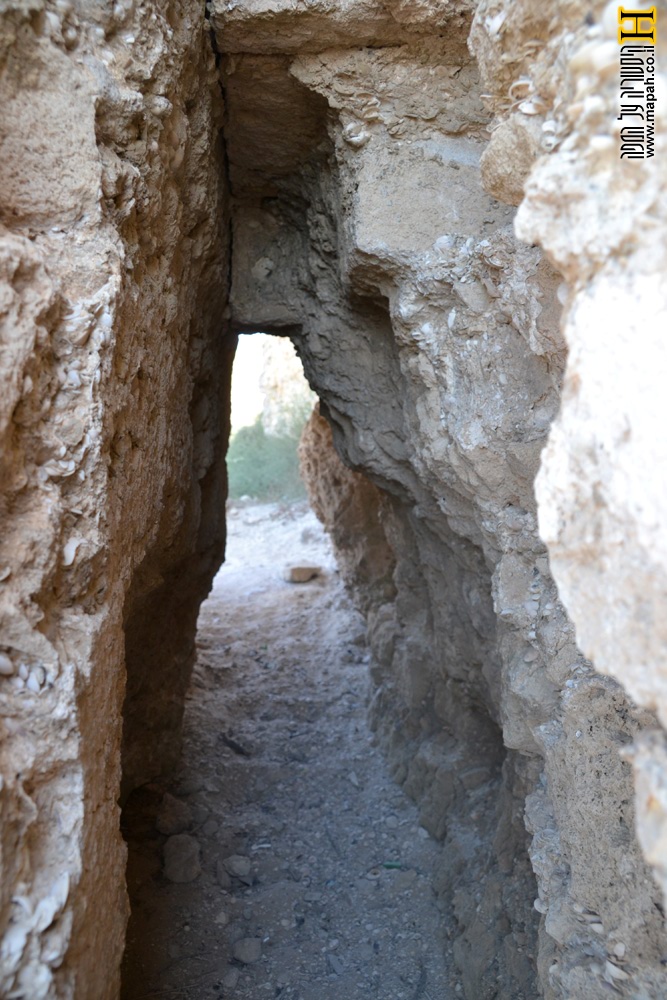 מנהרה בשרידי חומת העיר העתיקה בתל אשקלון - צילום: אפי אליאן