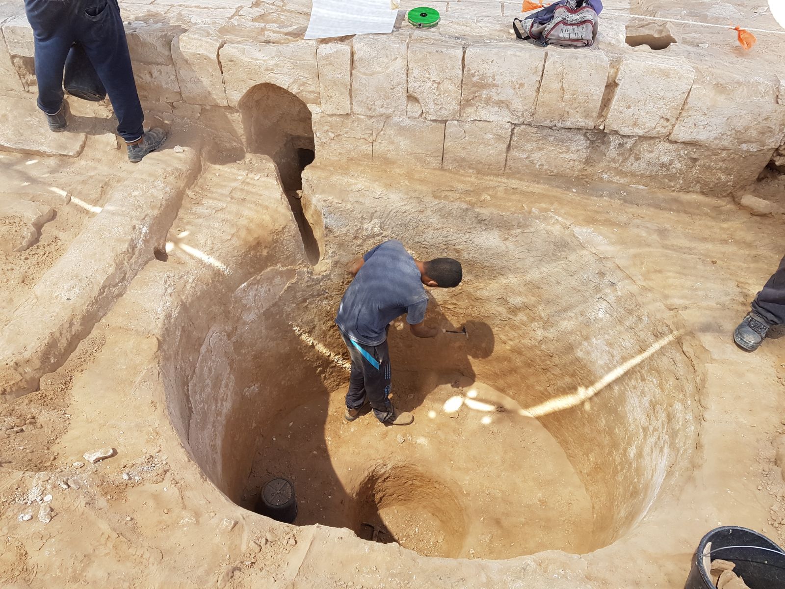 עבודות החפירה בגת. צילום: טלי גיני