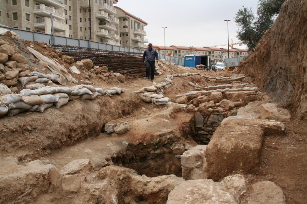 החפירה הארכיאולוגית בבנייני האומה. צילום: יולי שוורץ