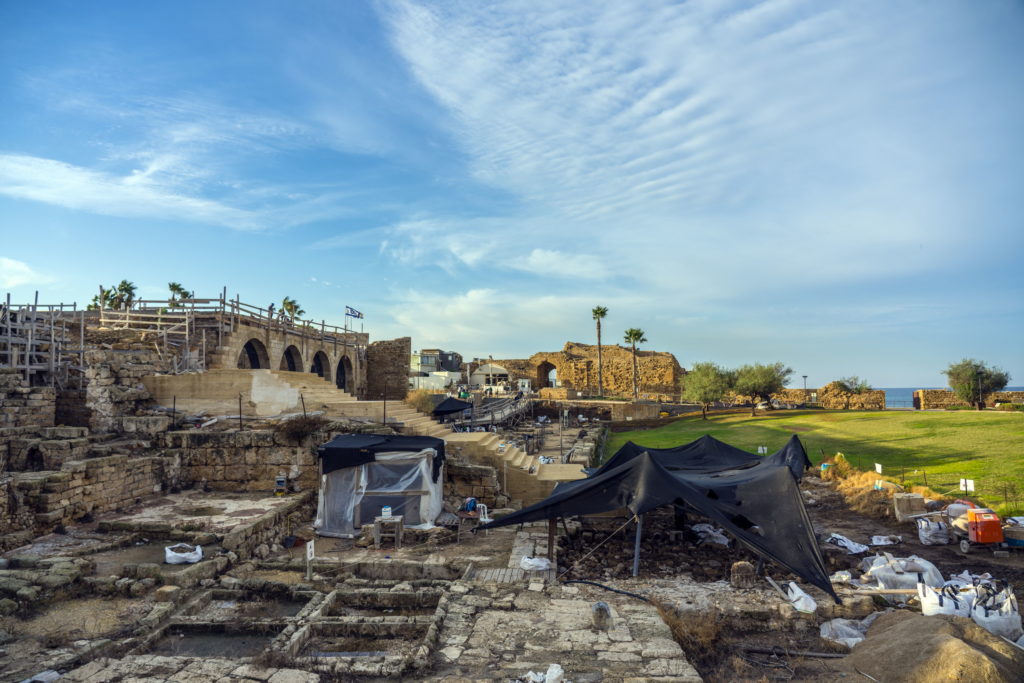 אתר החפירות בקיסריה. צילום: יניב ברמן