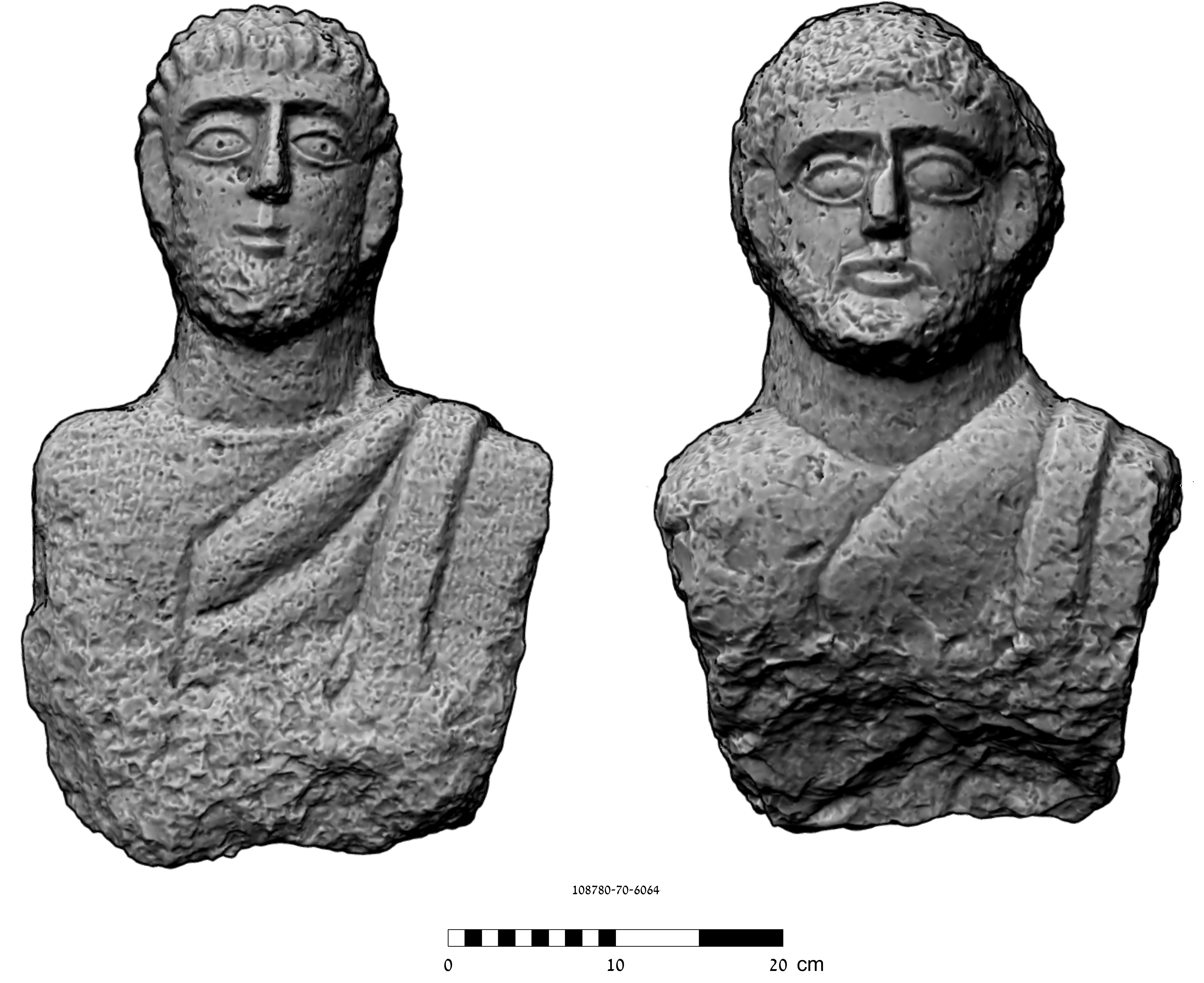 צילום תלת מימד של הפסלים: ארגיטה ג'רמן-לבנון, המעבדה הלאומית לתיעוד ומחקר דיגיטאלי בארכיאולוגיה