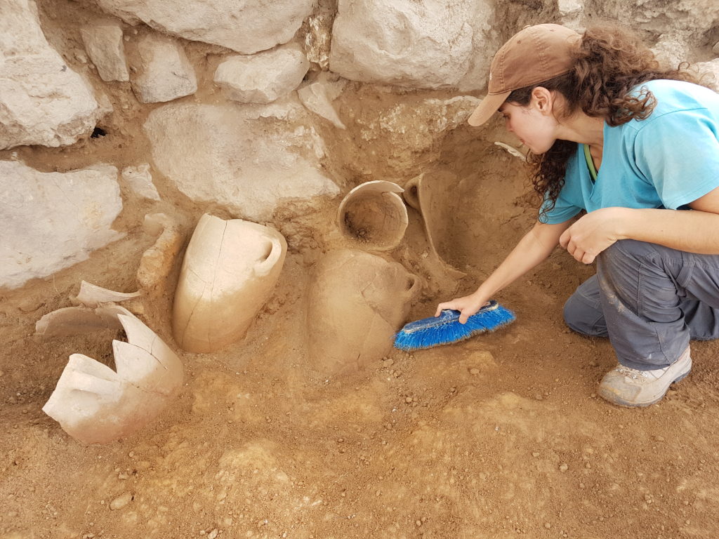 חפירות באתר הקדום צקלג צילום-משלחת החפירות לחורבת אל-ראעי