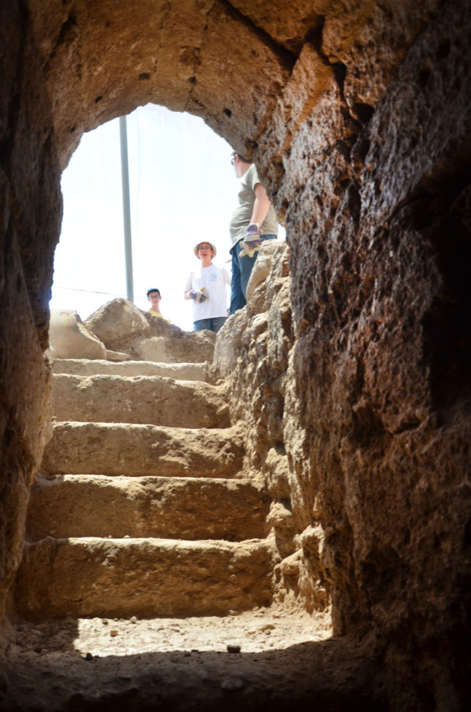 גרם המדרגות של הקריפטה – מבט מבפנים. צילום: יולי שוורץ