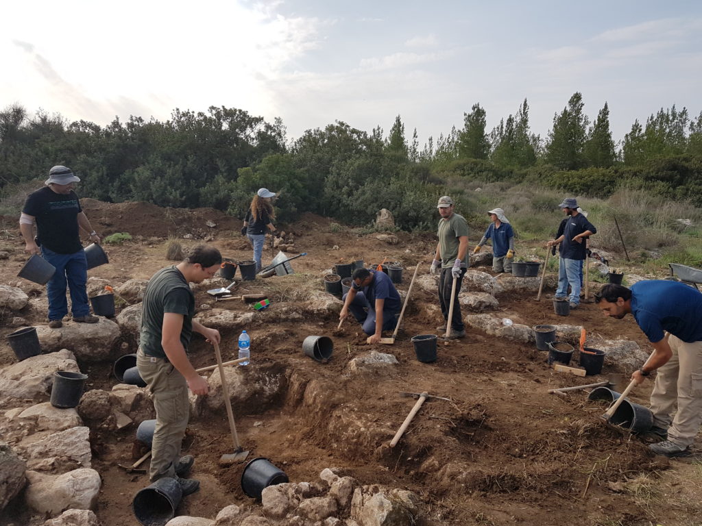 החפירה בגלאון בהשתתפות עשרות בני נוער ומתנדבים - צילום: סער גנור