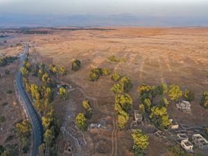 אתר החפירה בנפח - מבט אוירי. צילום אסף פרץ רשות העתיקות