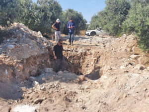 החפירות הלא חוקיות ליד בח'רבת ג'חוש - צילום: איתן קליין