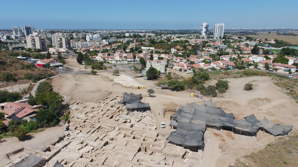 מפעל היין הענק שנחשף בחפירת יבנה. צילום-אסף פרץ רשות העתיקות