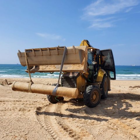 מציאת עמוד השיש באשדוד. צילום, רשות העתיקות