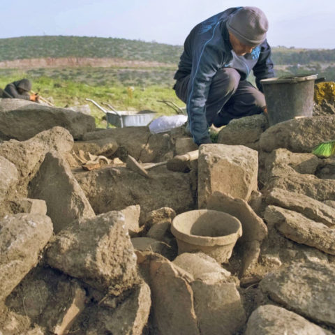 חפירות רשות העתיקות באתר. צילום אמיל אלג'ם