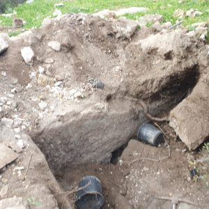 הרס הגת והפסיפס באתר. צילום ניר דיסטלפלד