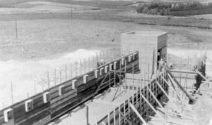 מצודת טיגארט משטרת תל מונד בעת בנייתה בשנת 1940. מתוך אוסף 'מחלקת עבודות ציבוריות' בארכיון המדינה