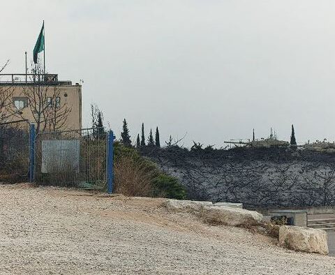 מצודת משטרת לטרון ומתחם יד לשריון לאחר השריפה הגדולה - מאי 2025: צילום: אפי אליאן