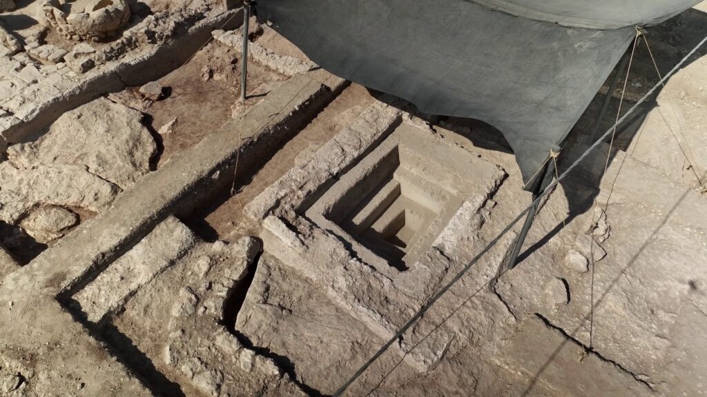 מקווה טהרה שהתגלה בחפירה ושימש את הקהילה השומרונית לייצור שמן בטהרה.